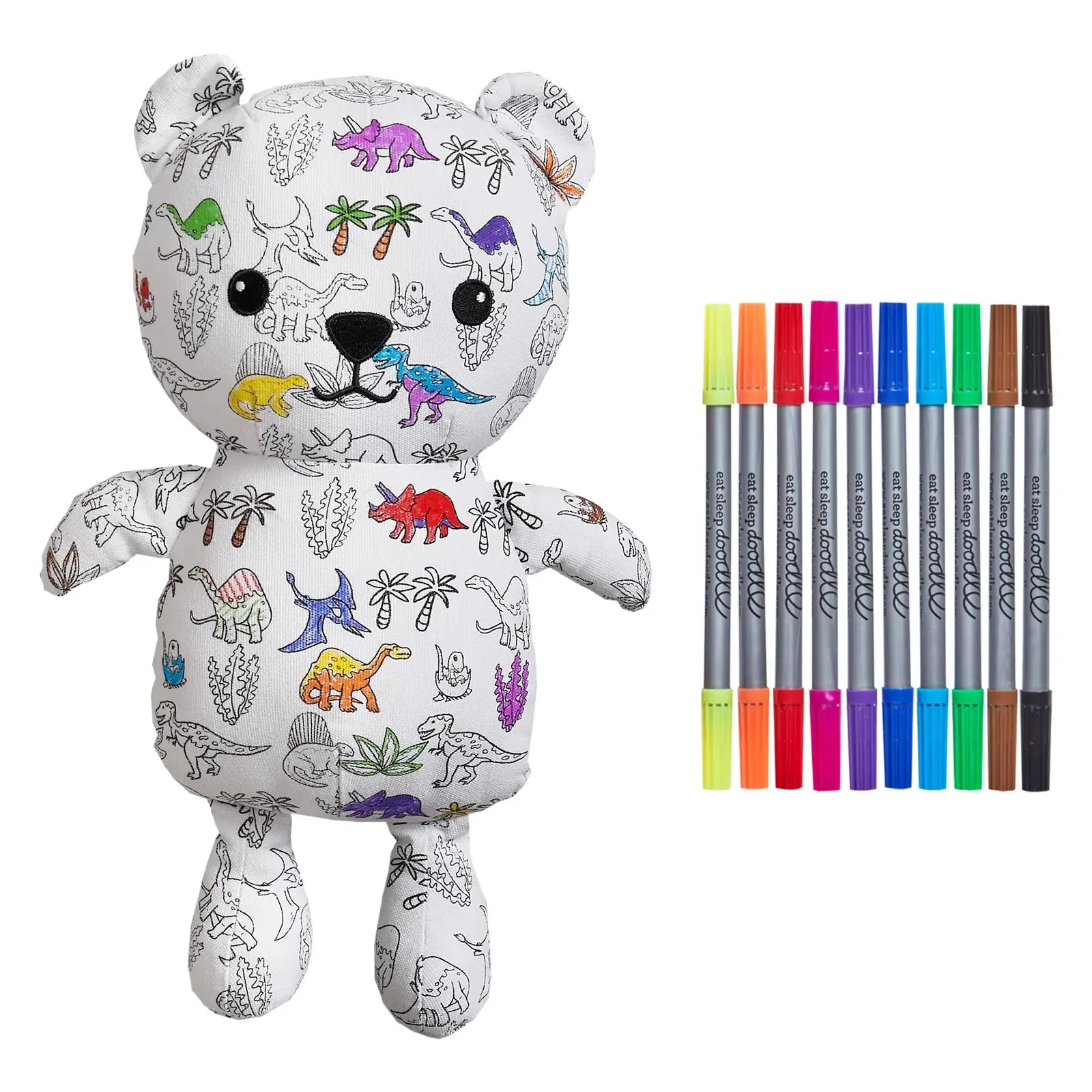 Teddybär Artie "Dinosaurier" zum Ausmalen