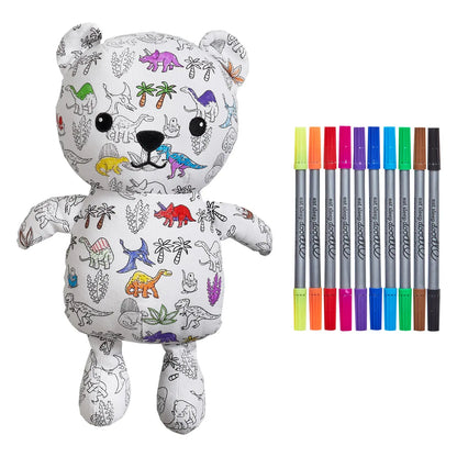 Teddybär Artie "Dinosaurier" zum Ausmalen