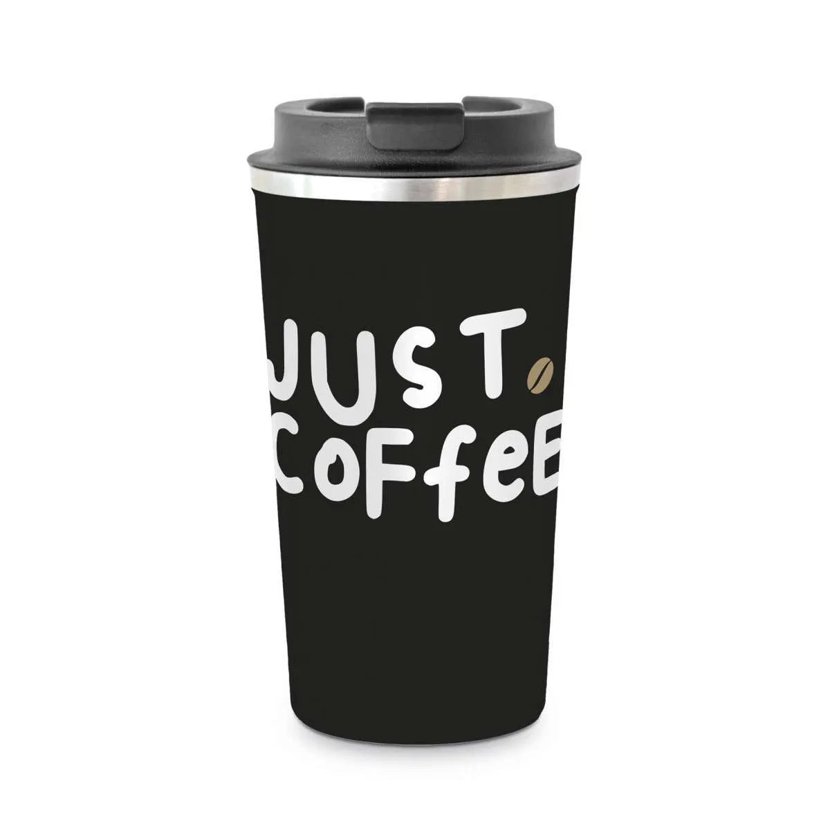 ppd Edelstahl-Thermobecher "Just Coffee"