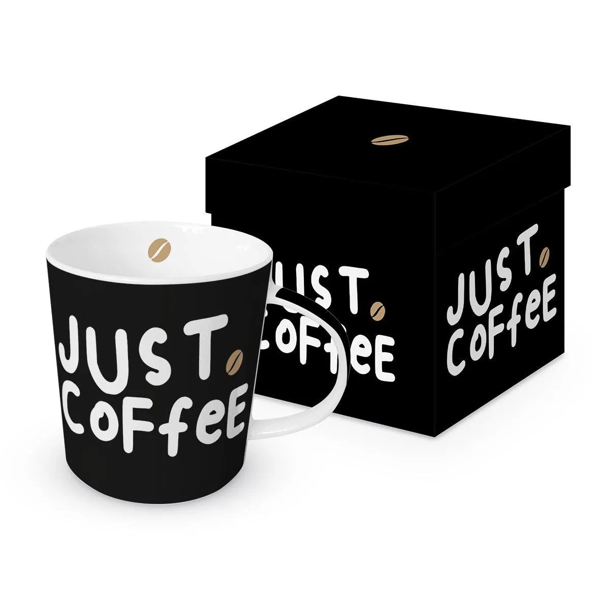 ppd Henkelbecher "Just Coffee" mit Geschenkbox