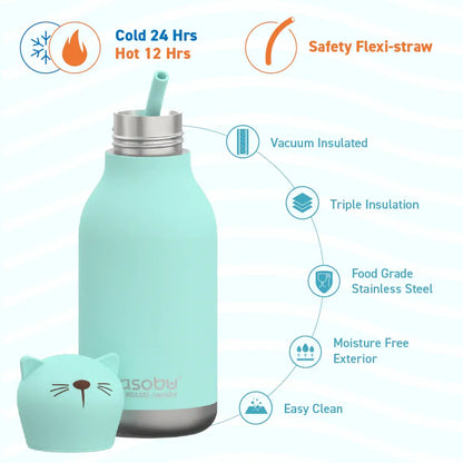 Thermosflasche Katze - Bestie Bottle by Asobu - Infobild