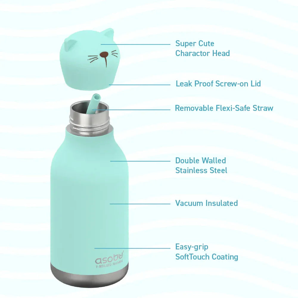 Thermosflasche Katze - Bestie Bottle by Asobu - Infobild