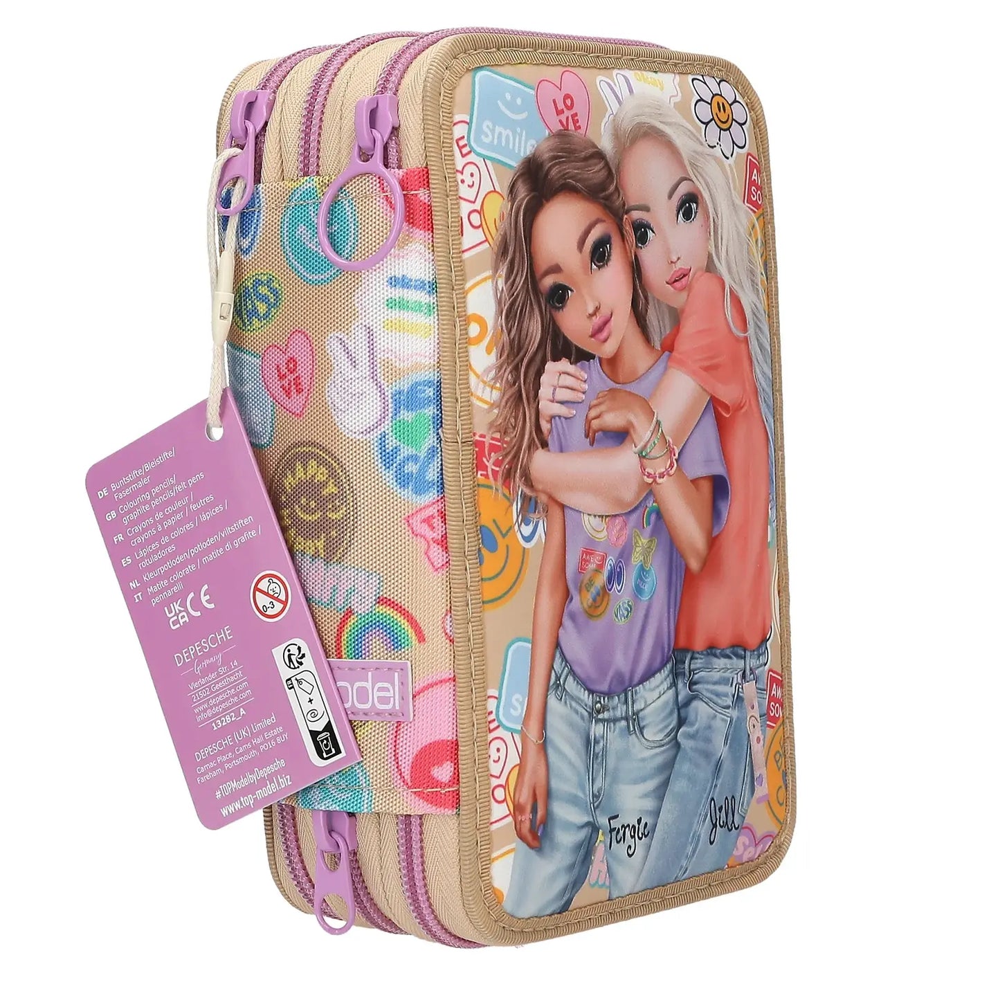 TOPModel 3-Fach Federtasche GIRL POWER