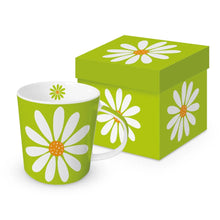 ppd Tasse "Happy Flower green" in Geschenkbox