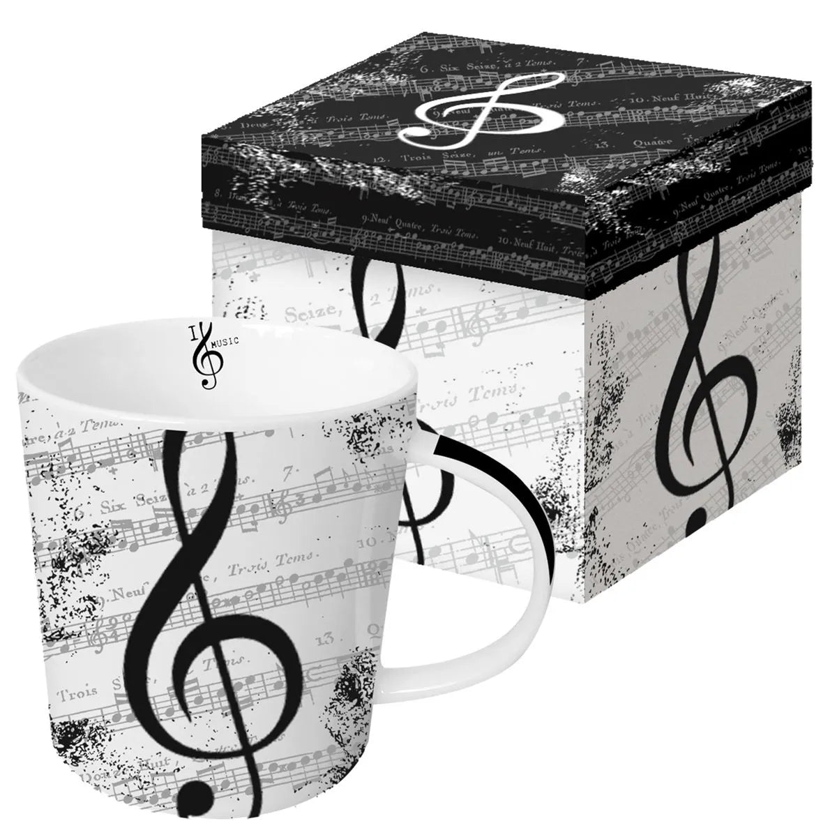 ppd Tasse "I Love Music" in Geschenkbox