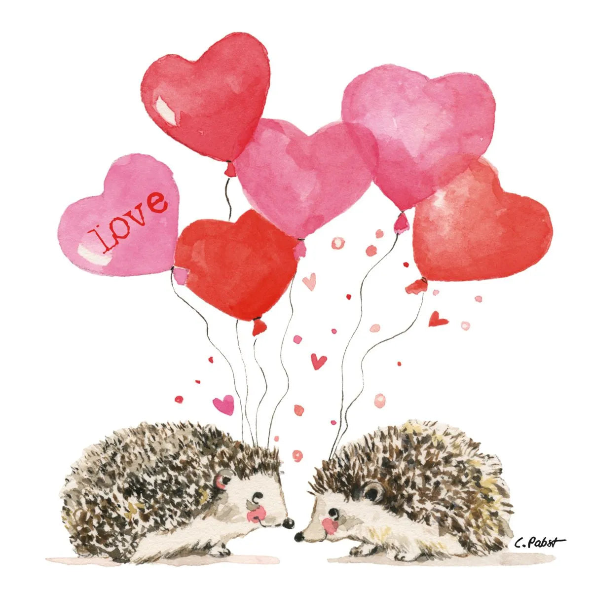 ppd Servietten "Hedgehogs in Love", 20 Stück, 33 x 33 cm
