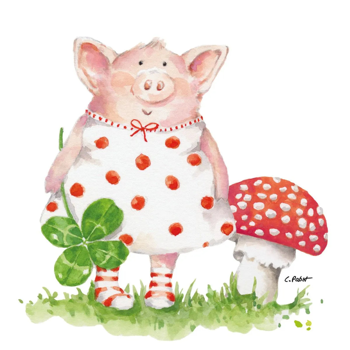 ppd Servietten "Lucky Piggy", 20 Stück, 33 x 33 cm