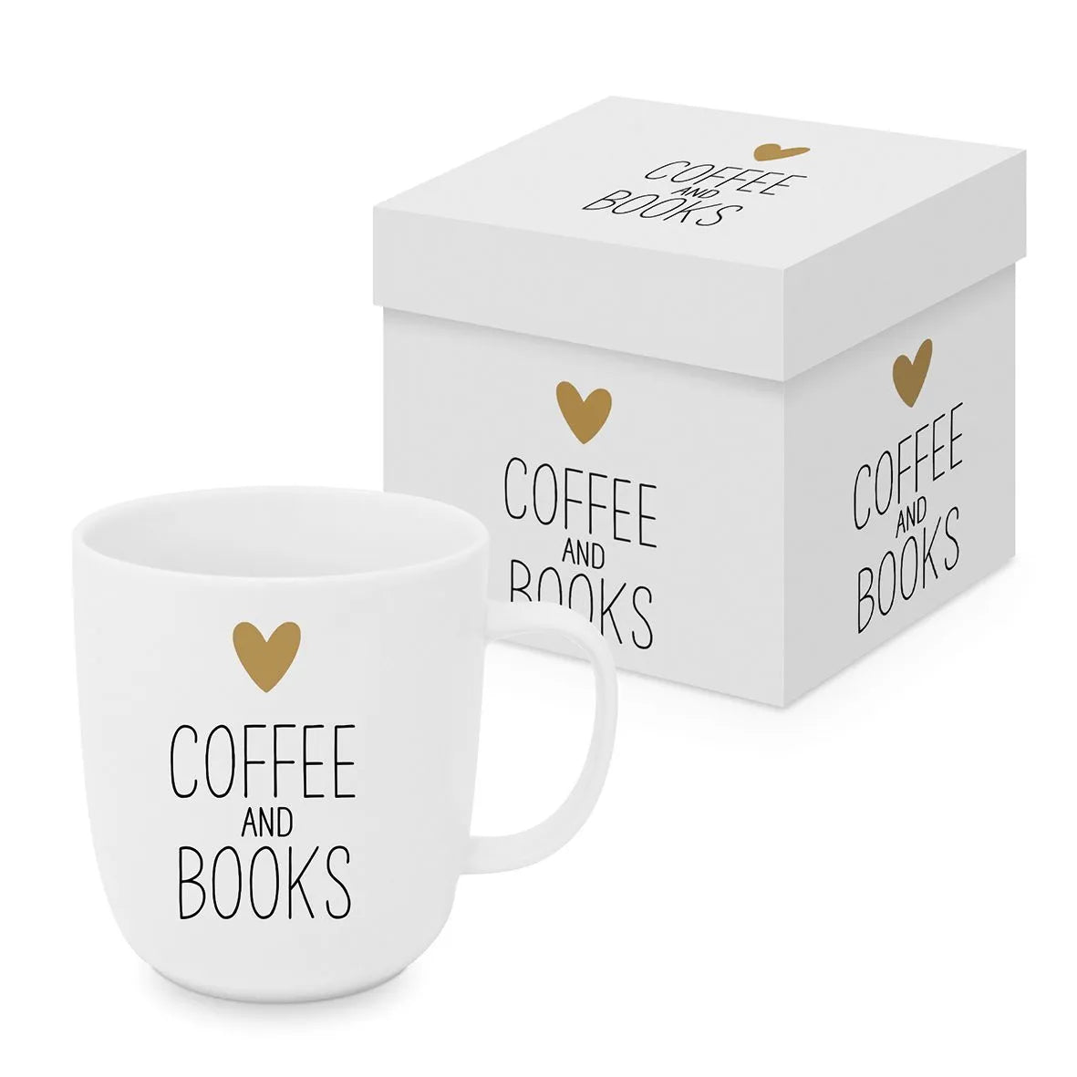 ppd Tasse "Coffee & Books" in Geschenkbox
