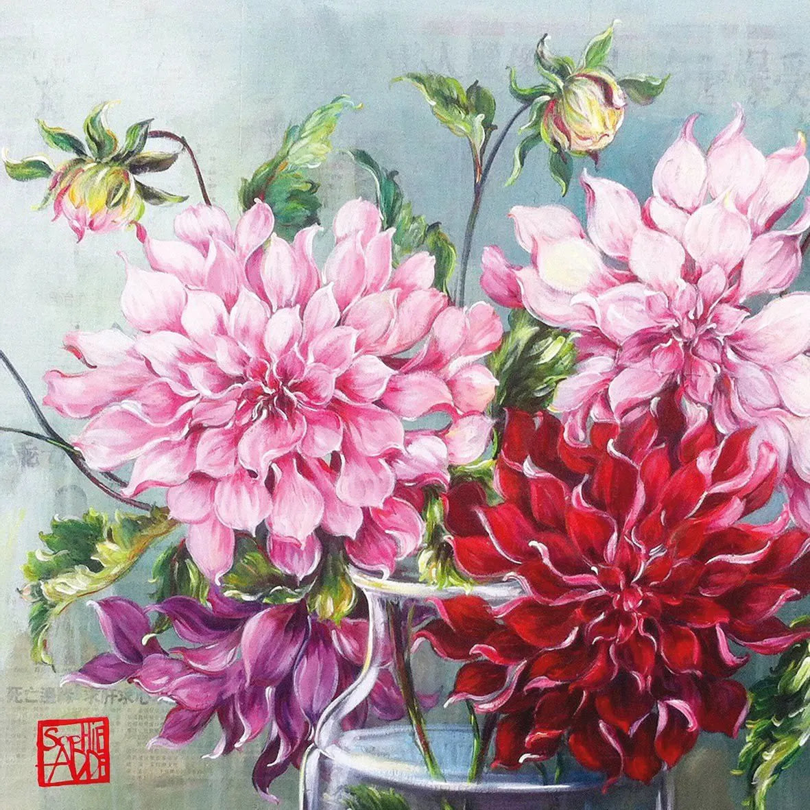 ppd Servietten “Pink Fusion”, 20 Stück, 33 x 33 cm