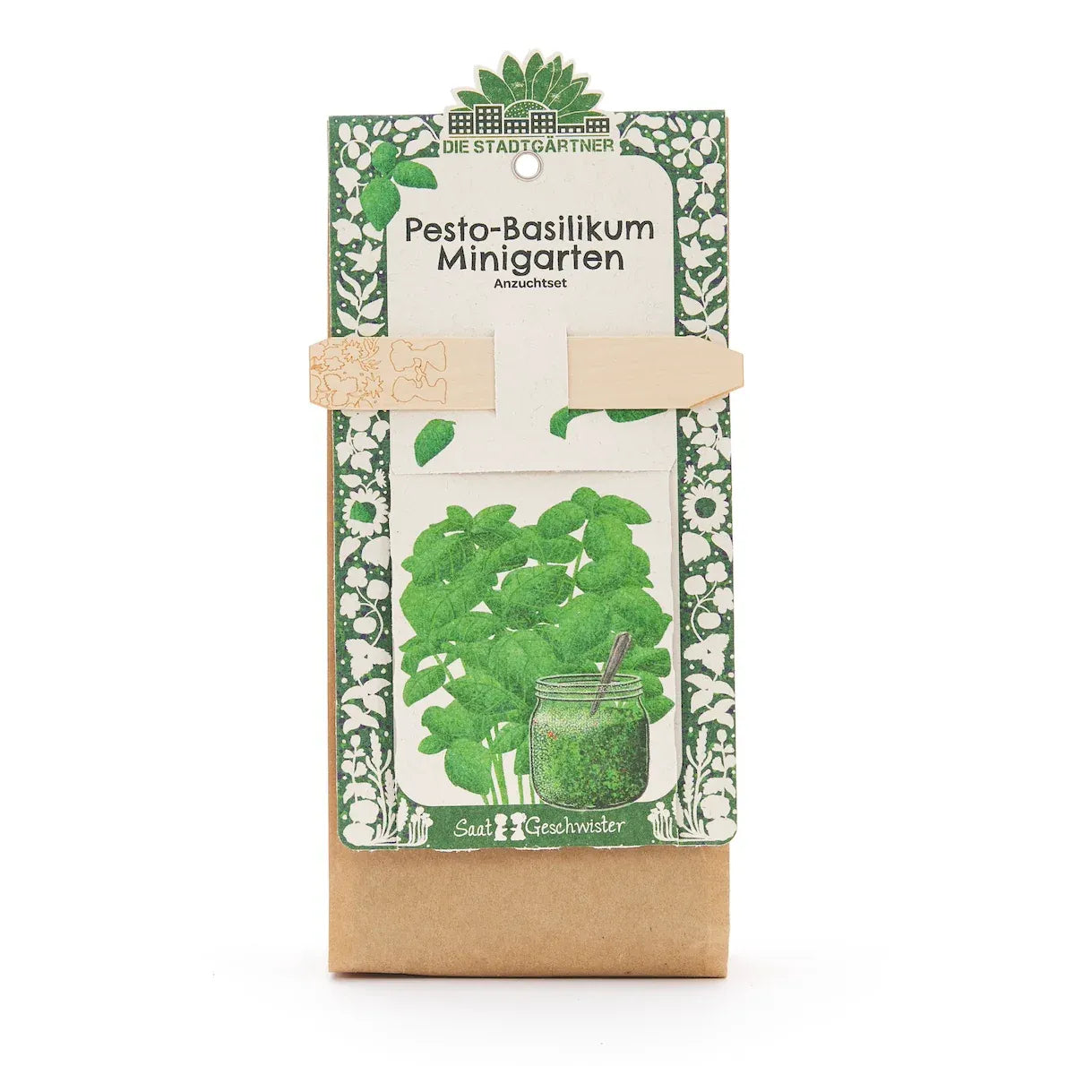 Die Stadtgärtner – Minigarten "Pesto-Basilikum" Anzuchtset