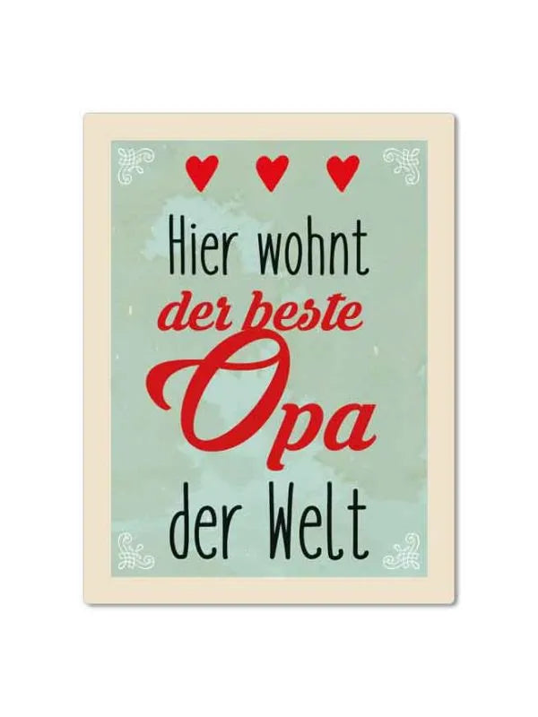 Magnet "Bester Opa der Welt"