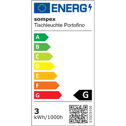 Tischleuchte Energie-Info
