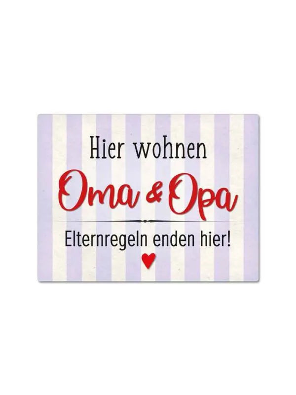 Magnet "Hier wohnen Oma & Opa"
