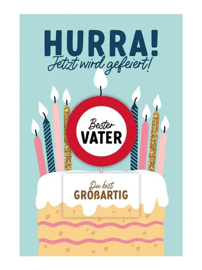 Grußkarte mit Kerze und Spruch