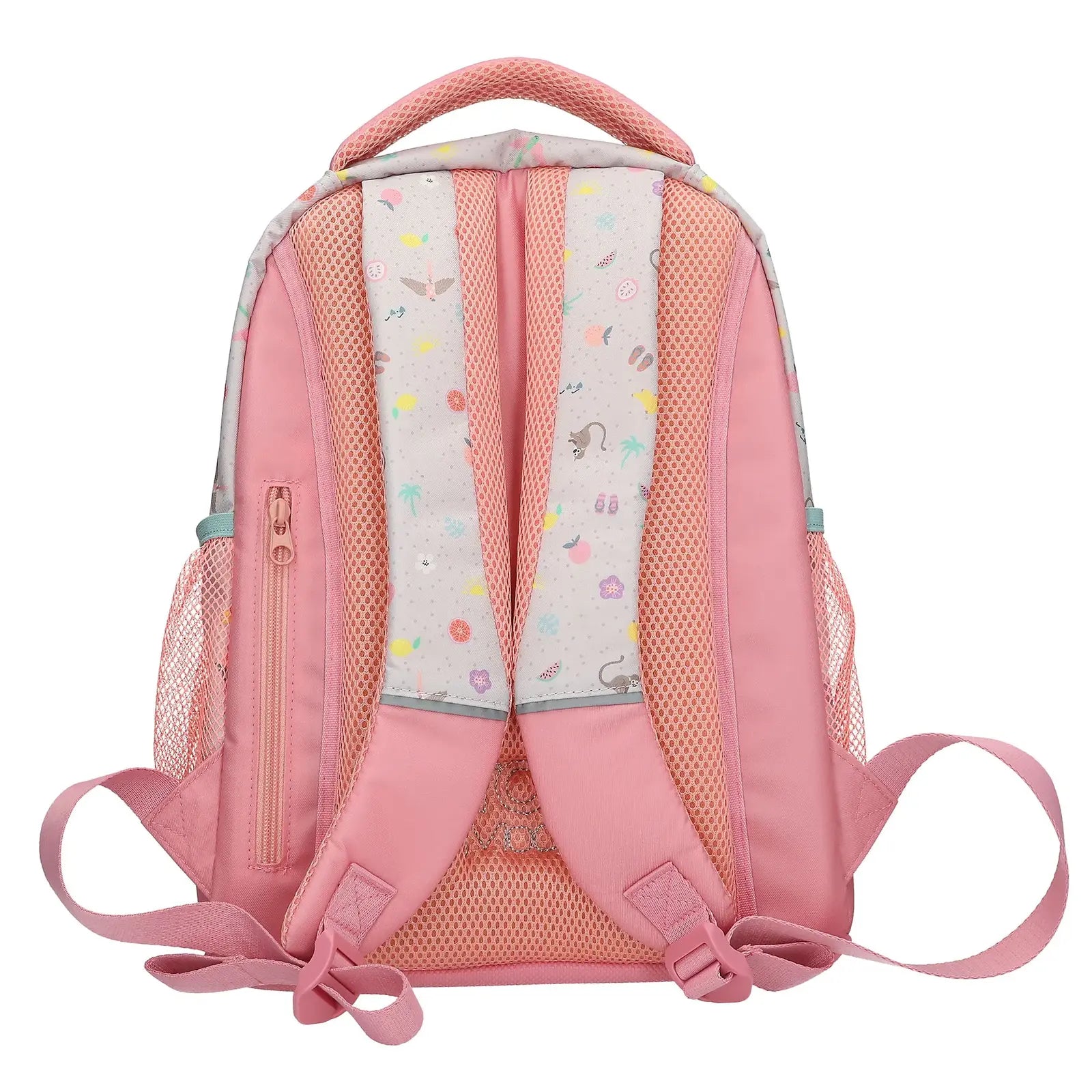 Zeigt die Rückseite vom TOPModel Schulrucksack JUICY mit den verstellbaren Tragegurten