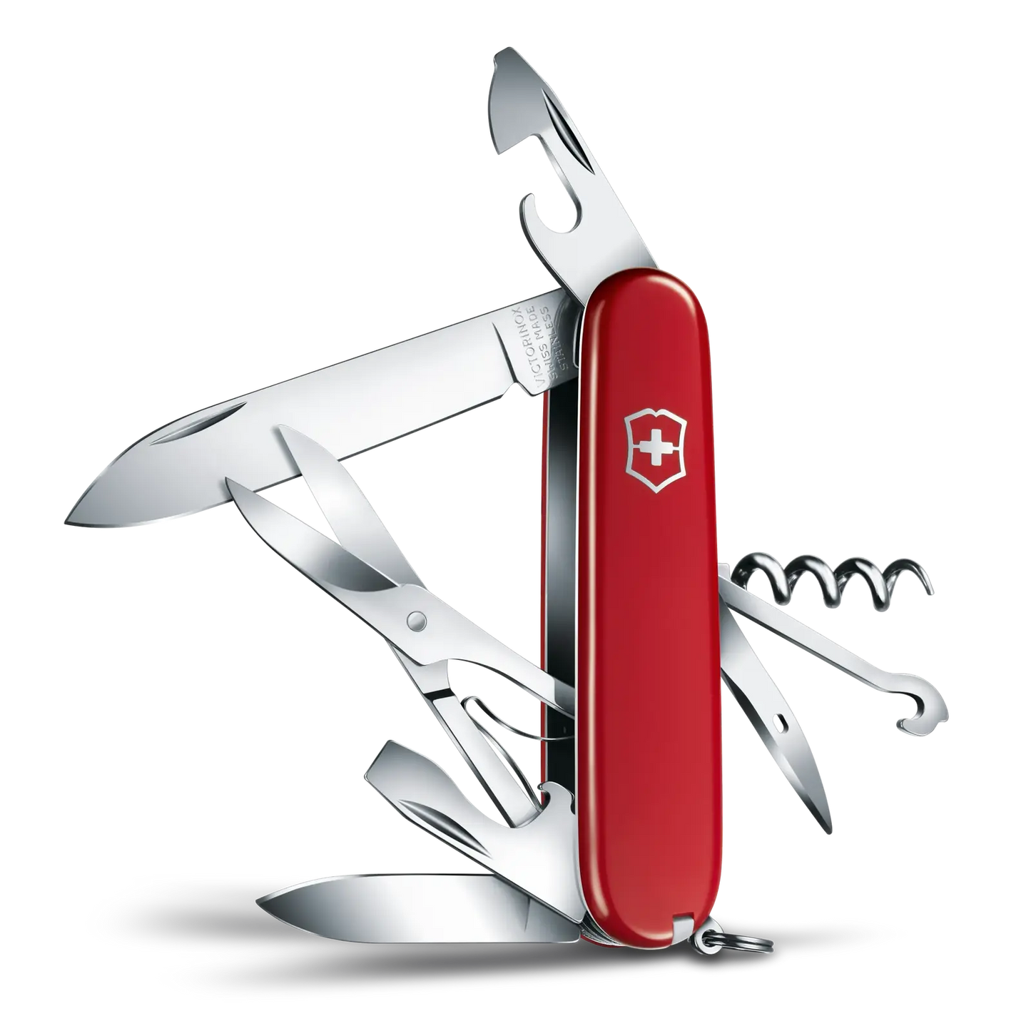 Victorinox - Schweizer Taschenmesser Climber, aufrecht und Werkzeug ausgeklappt