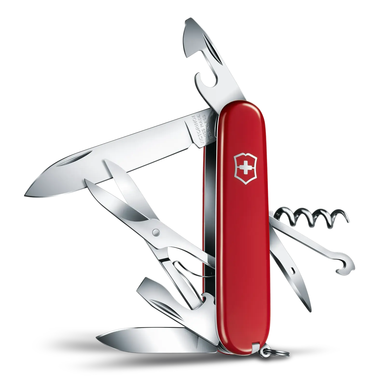 Victorinox - Schweizer Taschenmesser Climber, aufrecht und Werkzeug ausgeklappt