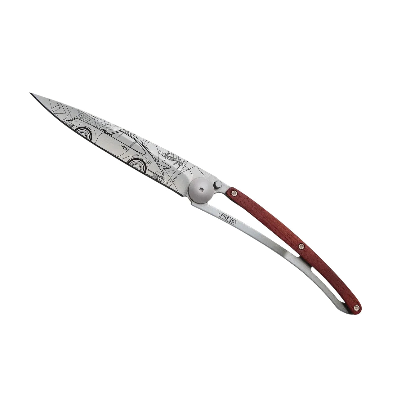 Deejo 37g - Taschenmesser mit Korallenholzgriff - Youngtimer