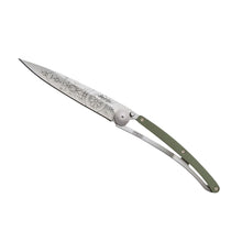 Deejo 37g - Taschenmesser mit Khaki-Aluminiumgriff - Wikinger Vegvisir