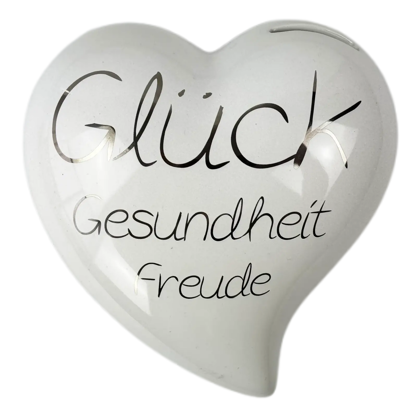 Herz-Spardose "Glück" aus Porzellan