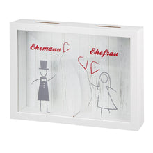 Spardose "Hochzeitspaar" mit Glasfront