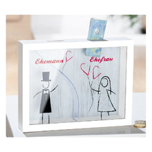 Spardose "Hochzeitspaar" mit Glasfront
