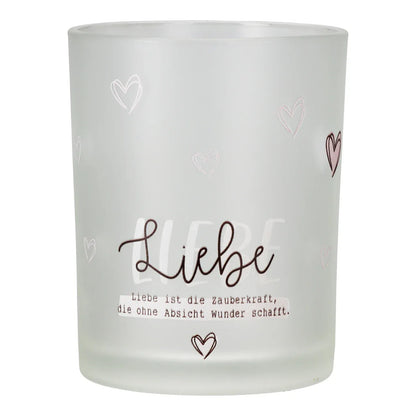 Windlicht "Liebeswunder" aus Glas