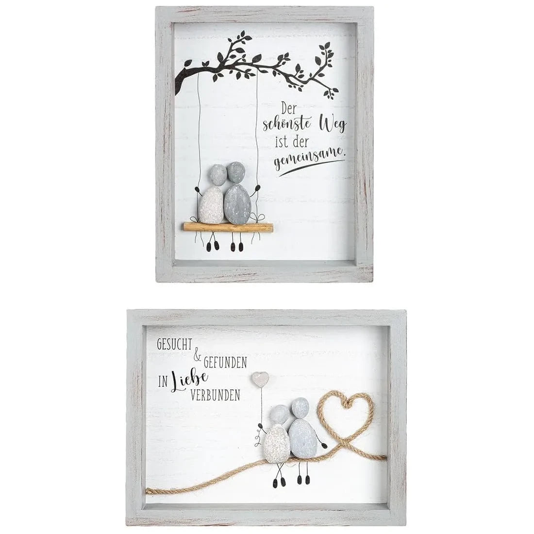 Steinbild „Liebe“ mit Spruch