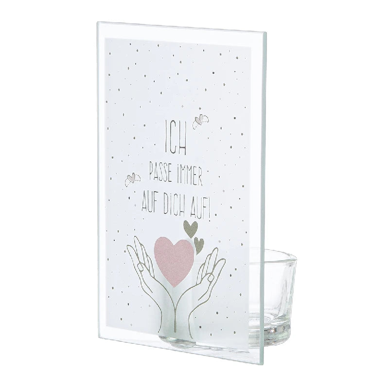 Teelichtleuchter "Herzchen" aus Glas