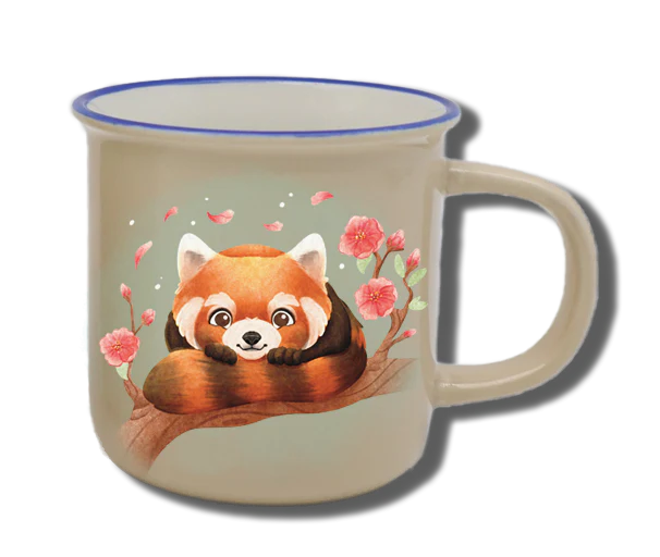 Handgemachte Tasse "Roter Panda" mit Wunschname