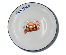 Teller (Ø 20cm) "Roter Panda" Natur mit Wunschname