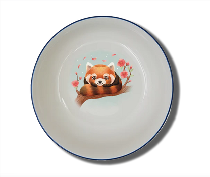 Schale Natur (Ø 15cm) "Roter Panda" mit Wunschname