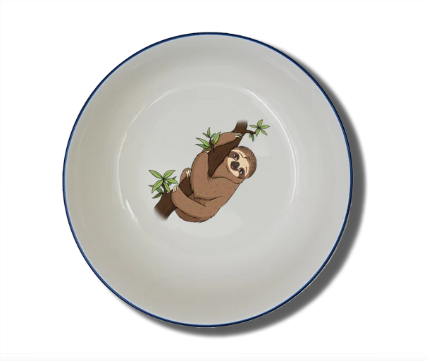 Schale Natur (Ø 15cm) "Faultier" mit Wunschname