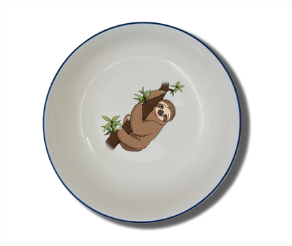 Schale Natur (Ø 15cm) "Faultier" mit Wunschname