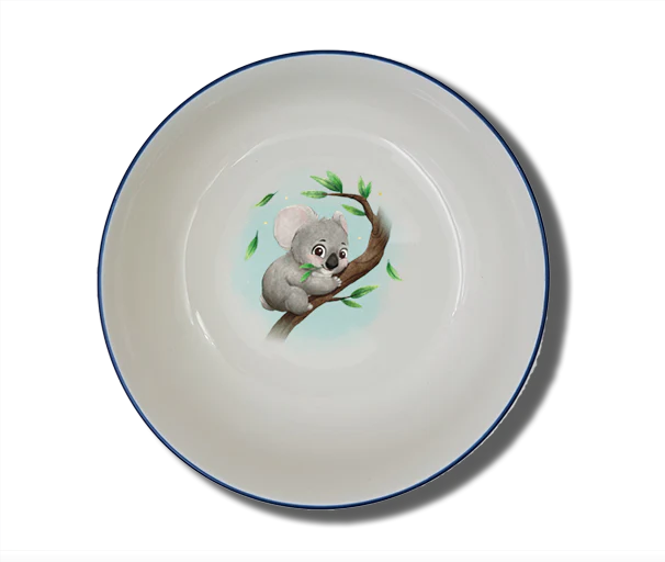 Schale Natur (Ø 15cm) "Koala" mit Wunschname