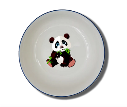 Schale Natur (Ø 15cm) "Panda" mit Wunschname