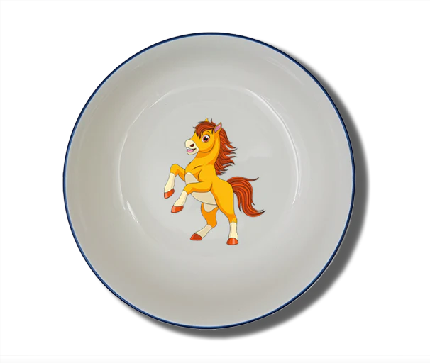 Schale Natur (Ø 15cm) "Pferd" mit Wunschname