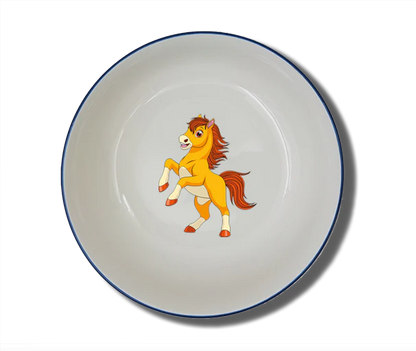 Schale Natur (Ø 15cm) "Pferd" mit Wunschname