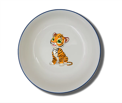 Schale Natur (Ø 15cm) "Tiger" mit Wunschname