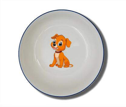 Schale Natur (Ø 15cm) "Hund" mit Wunschname