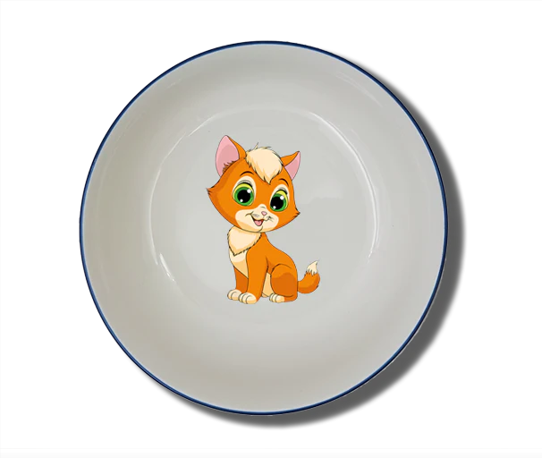 Schale Natur (Ø 15cm) "Katze" mit Wunschname