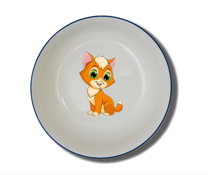 Schale Natur (Ø 15cm) "Katze" mit Wunschname