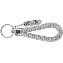 Schlaufen-Schlüsselanhänger "I love my dog"