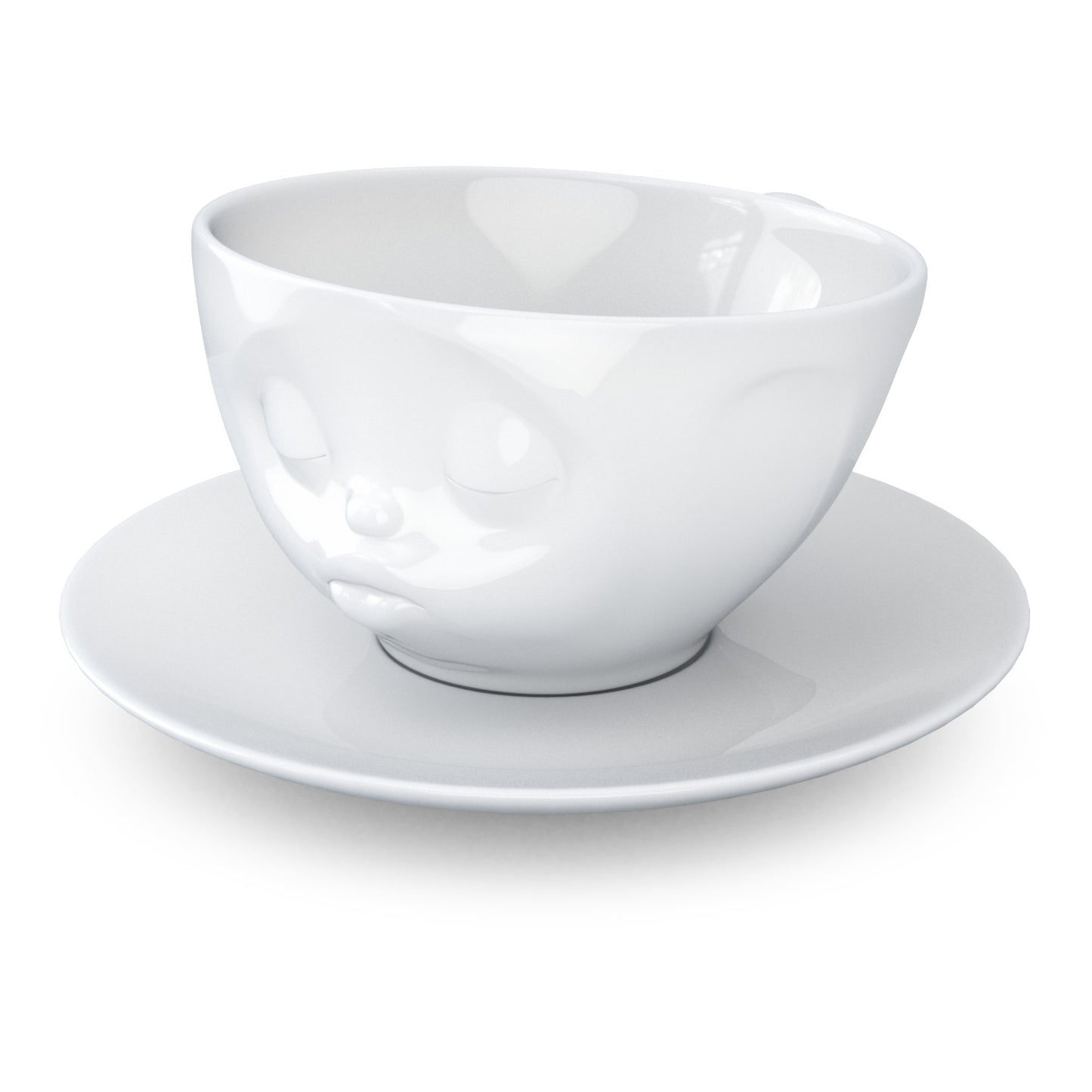 FiftyEight Kaffeetasse "Küssend", Seitlich von oben