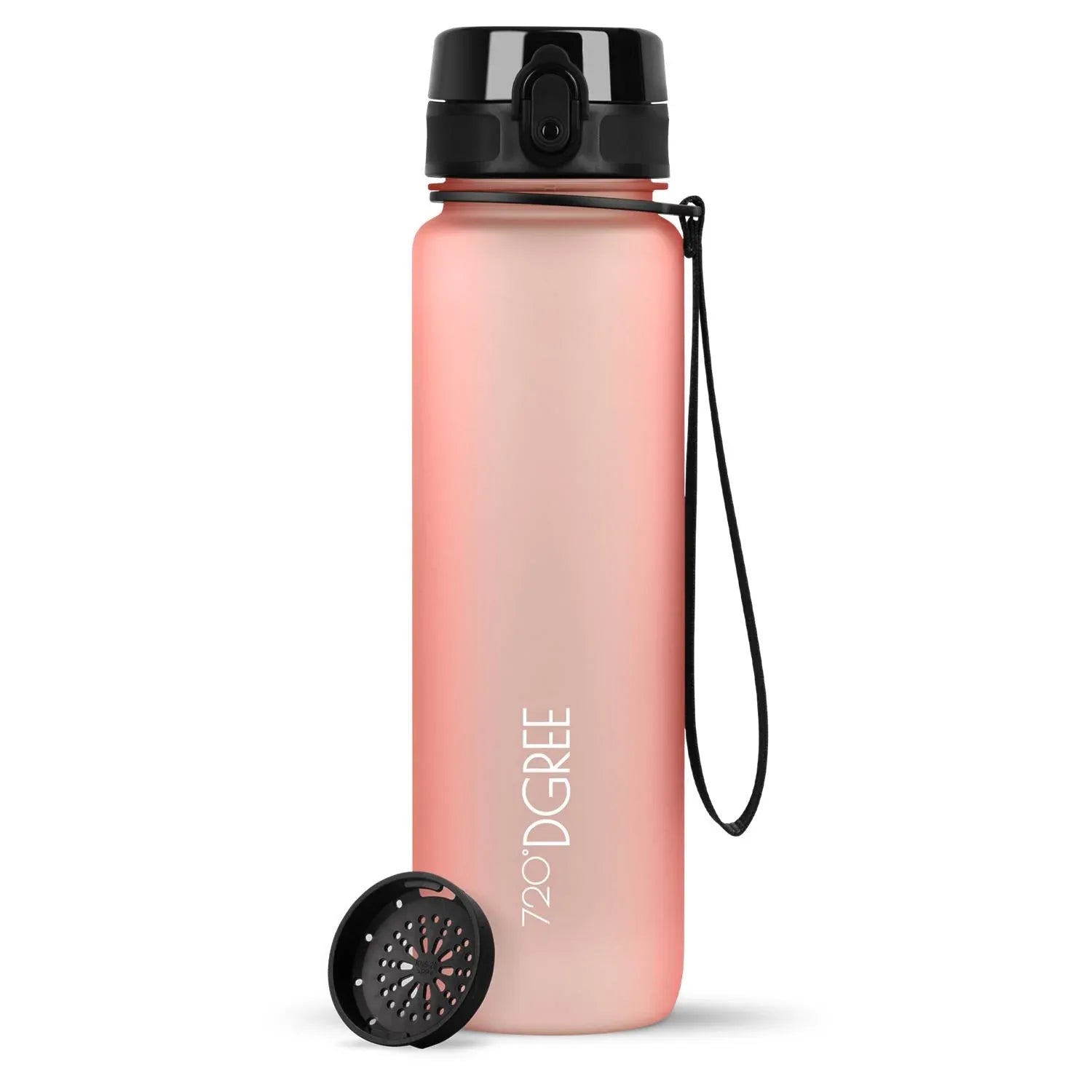 Trinkflasche 720DGREE uberBottle softtouch mit Sieb 1000 ml, Pink