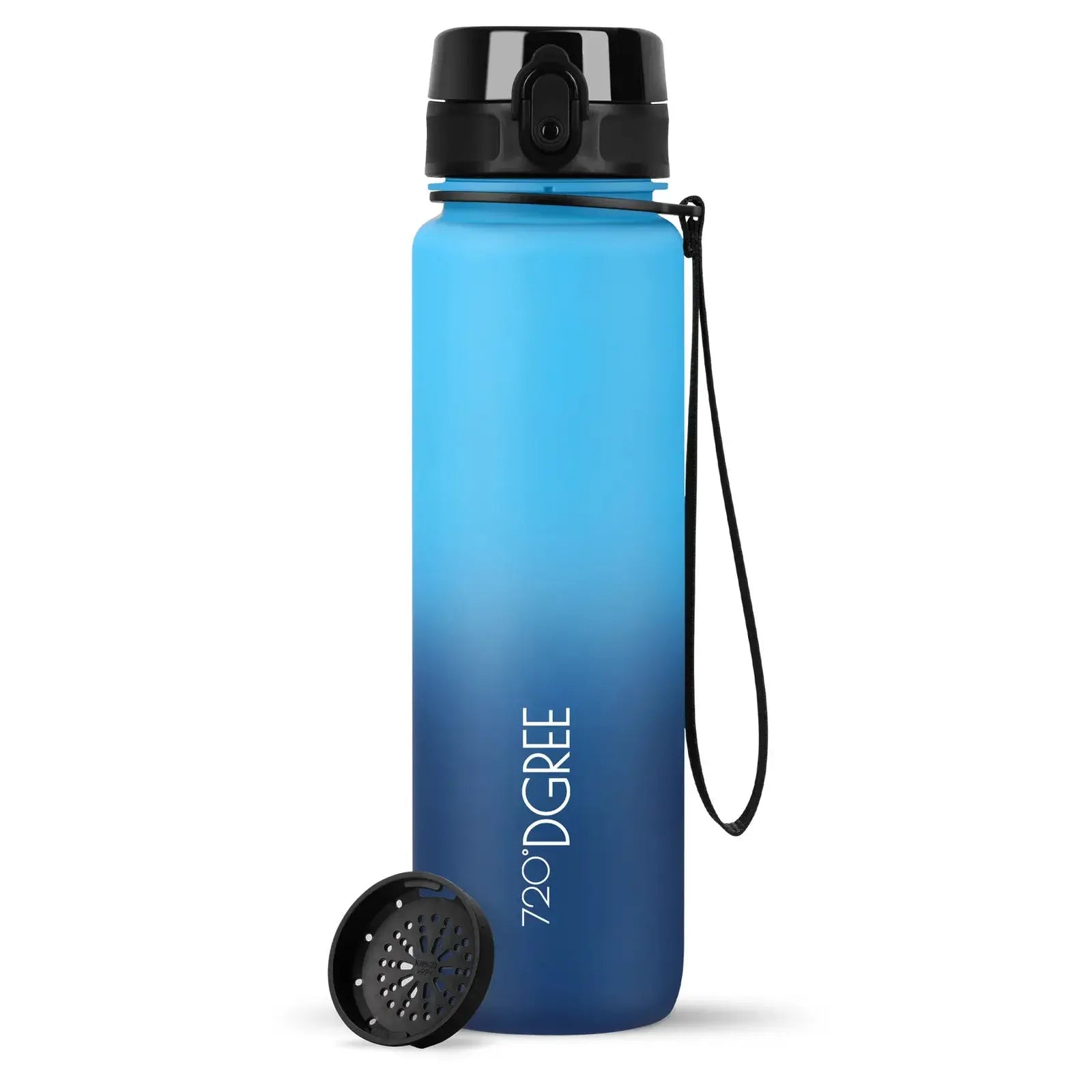Trinkflasche 720DGREE uberBottle softtouch mit Sieb 1000 ml, Blau