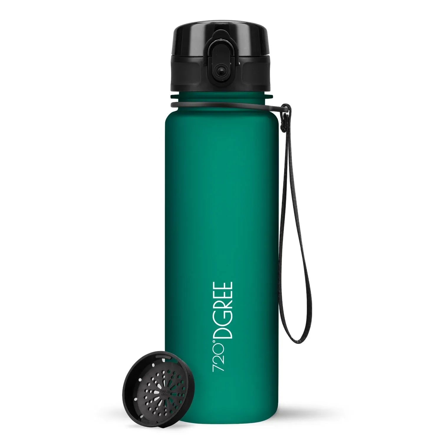 Trinkflasche 720DGREE uberBottle softtouch mit Sieb 500 ml, Grün