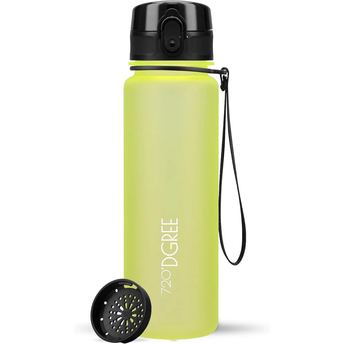 Trinkflasche 720DGREE uberBottle softtouch mit Sieb 500 ml, Gelb