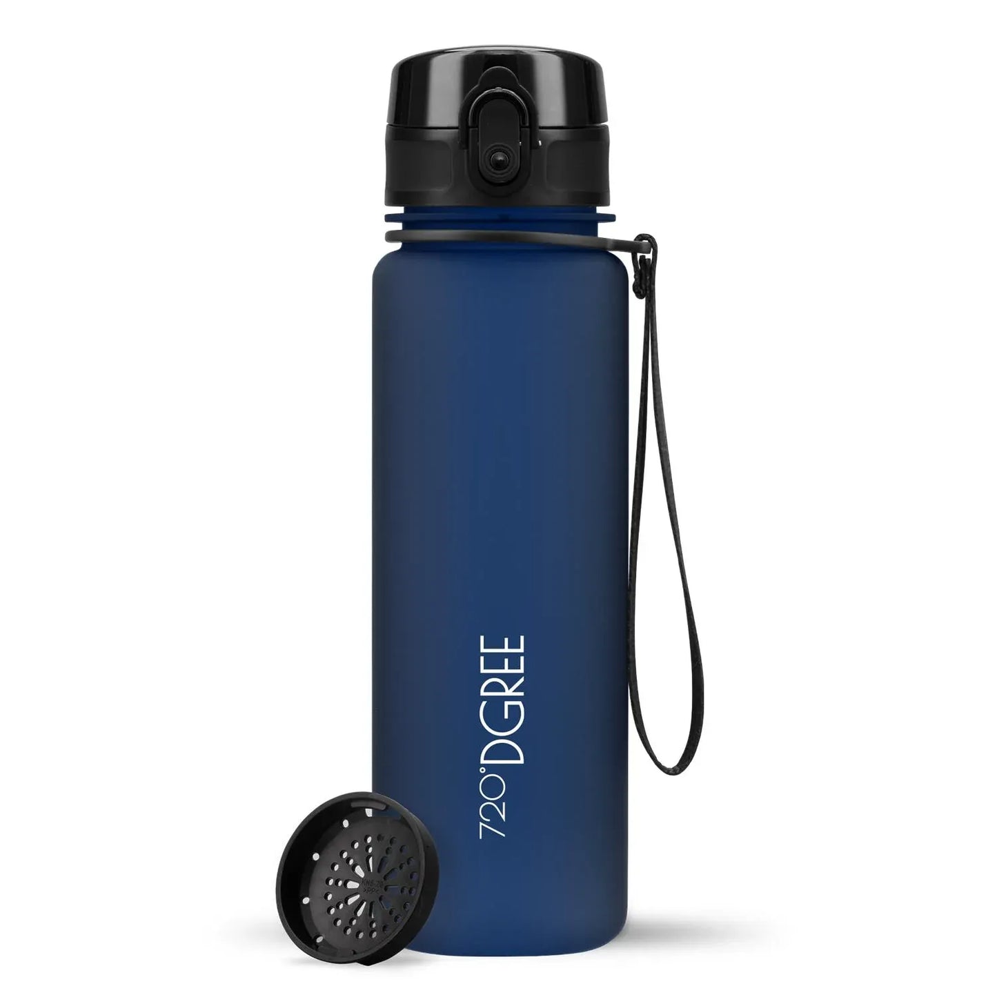 Trinkflasche 720DGREE uberBottle softtouch mit Sieb 500 ml, Blau