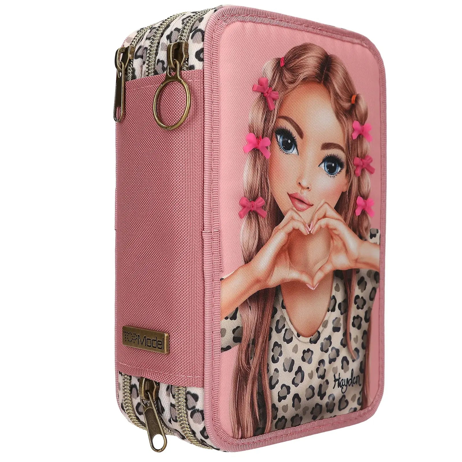 TOPModel 3-Fach Federtasche LEOHEART mit Schleifen